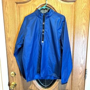 Nike Pullover Windbreaker‎ Jacket Blue Half Zip Lightweight Running Coat Men's M